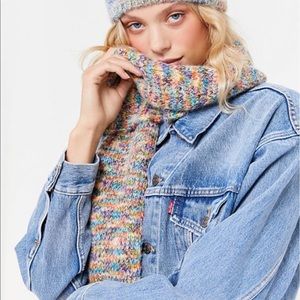 UO Rainbow Space Dye Knit Scarf